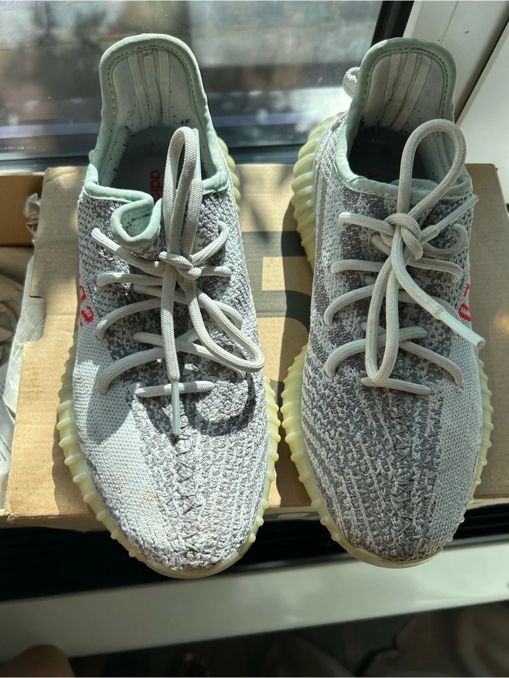 Adidas Yeezy Boost 350 V2 Blue Tint B37571 Size 7 w/ Original Box
